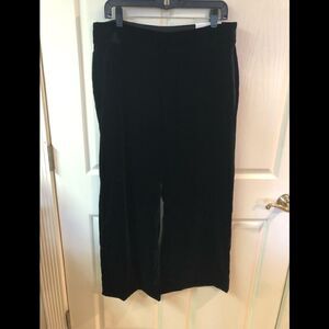 Ann Taylor wide leg ankle velvet like pants